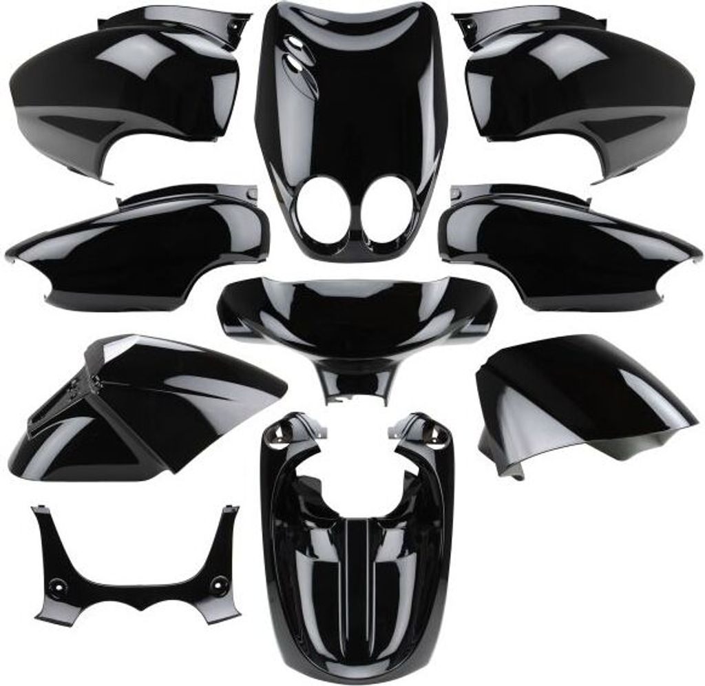 Kit carénage 7 pièces plastique noir pour Yamaha Neos MBK Image du produit 