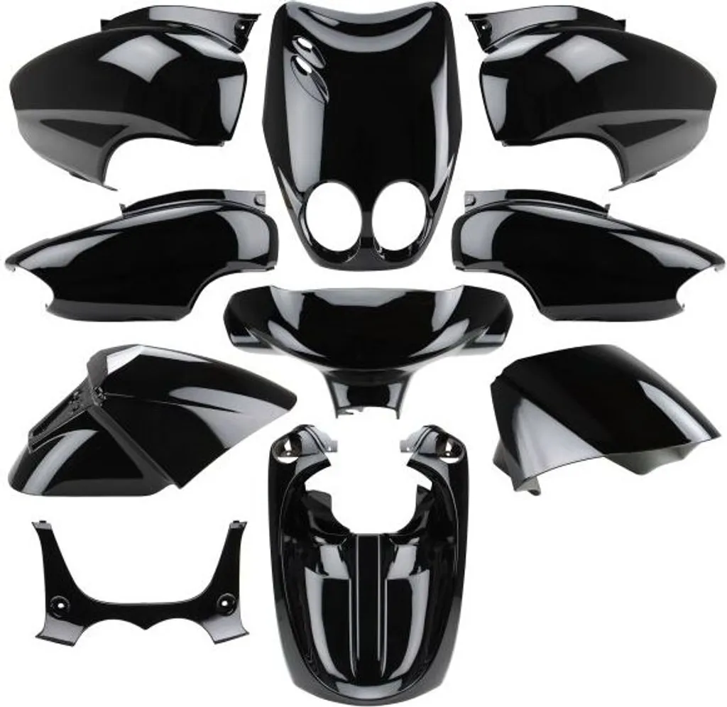 Habillage complet scooter pour Yamaha Neos et MBK Ovetto noir 7 pcs