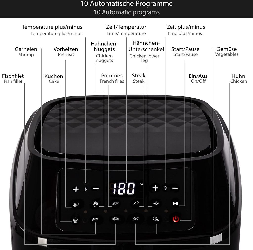 ONVAYA® Heißluftfritteuse | Airfryer XXL | Fritteuse ohne Produktbild 4