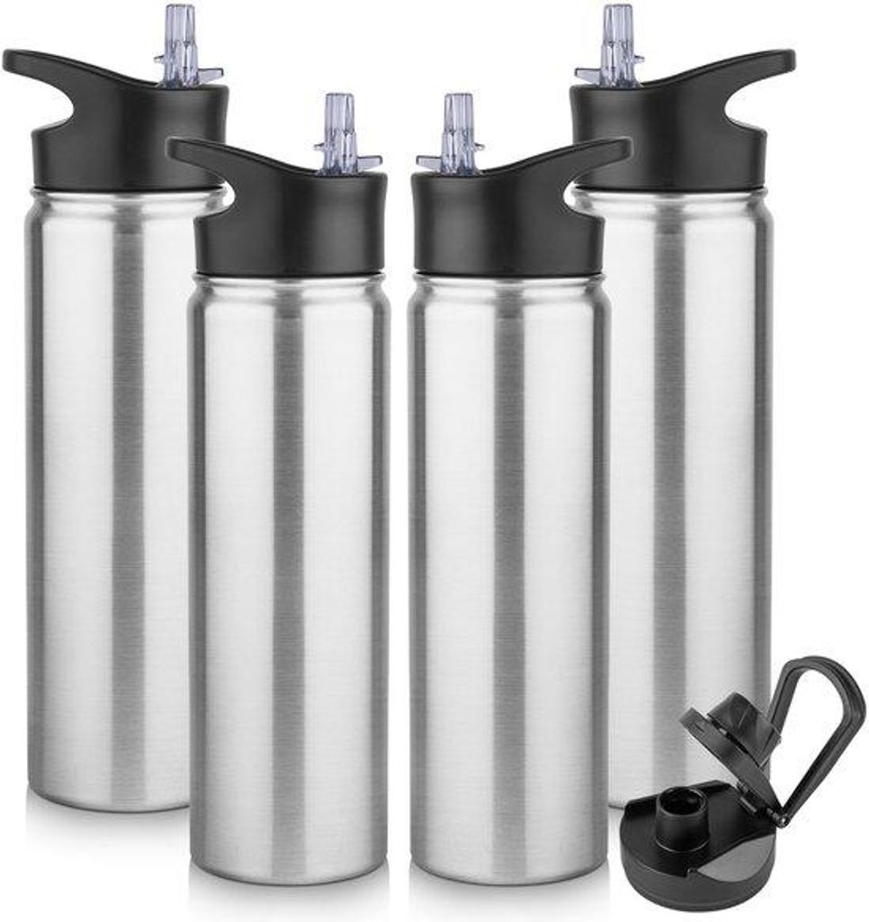 Edelstahl-Trinkflasche 750ml, BPA-frei, vakuumisoliert, für Sport