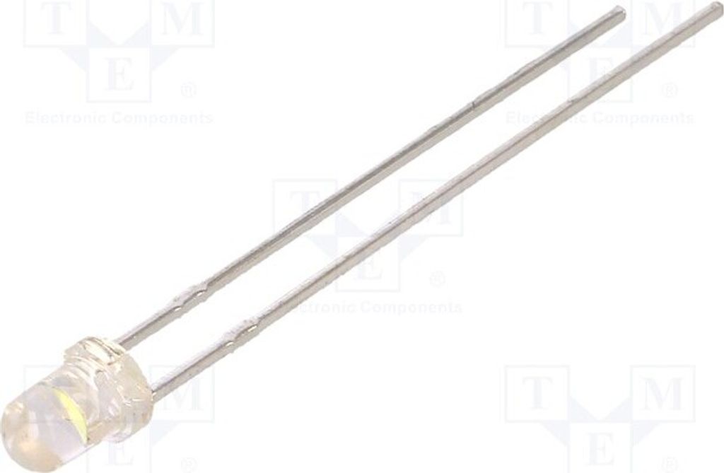 5x LED 20° LL-304WC2E-W2-3TC LED Dioden THT 3mm 10000÷12000mcd 3mm kaltweiß