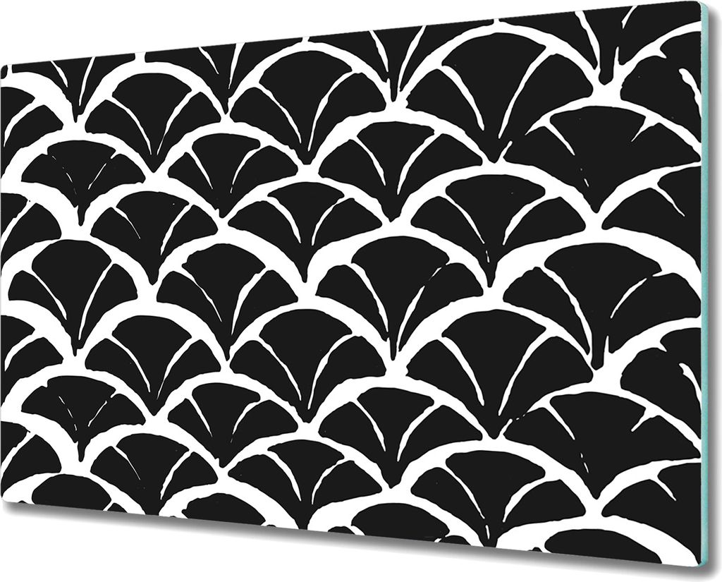 Glas Schneidebrett Herdabdeckplatten Schneideplatten - 80x52 cm - Fischschuppen
