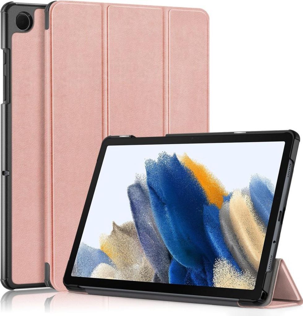 Samsung Galaxy Tab A9 Plus Hülle - Tri-Fold Ständer Klapphülle mit Schlaf/Wach-Funktion - Roségold