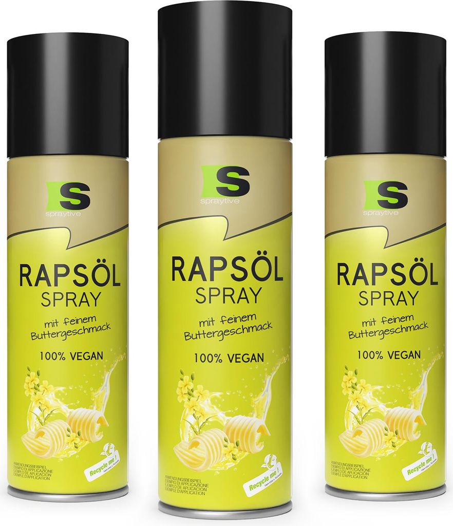 Spraytive 3 x 400ml Rapsöl-Spray mit feinem Buttergeschmack Produktbild 