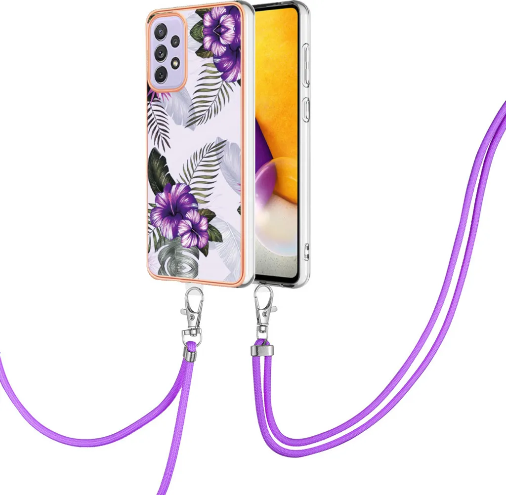 Protezione Samsung A33 5G: Custodia TPU Viola e Cinturino