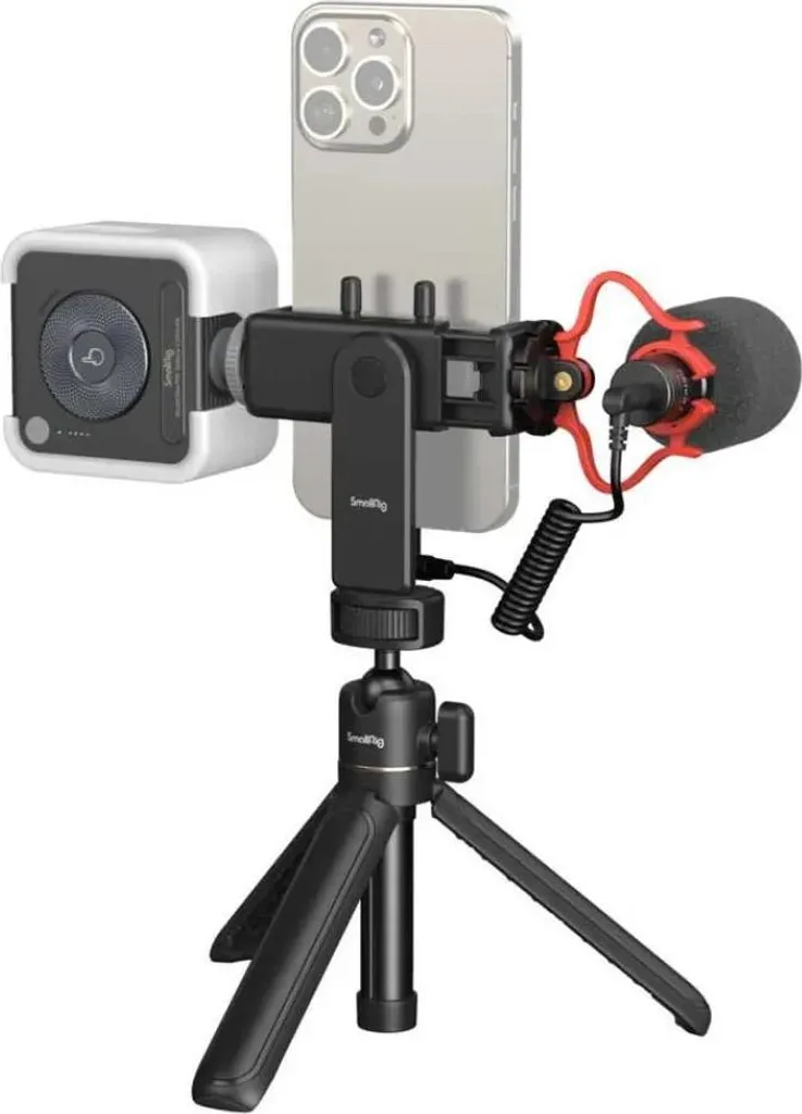 Trépied Smartphone Vlog VK-50 SmallRig 4369 avec Éclairage et Micro Pro