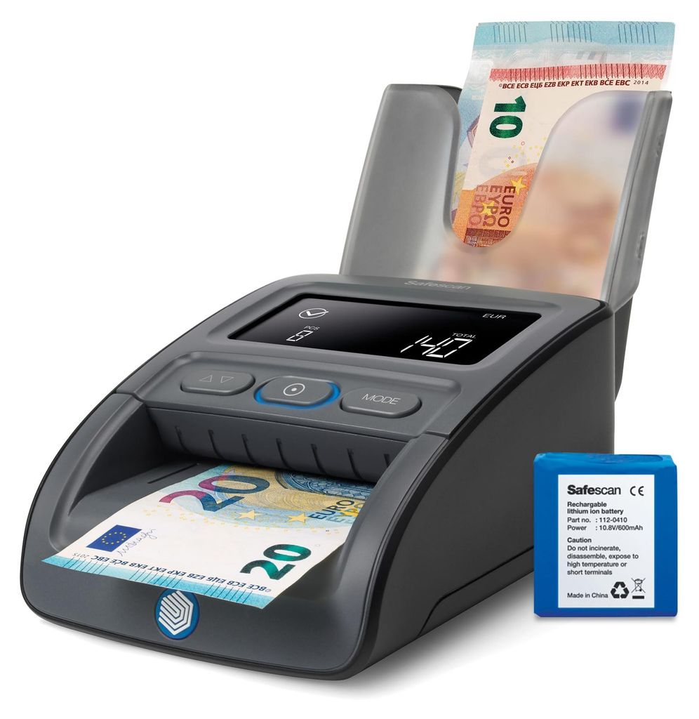 Safescan 155-S Komplett SET Geldprüfgeraet Batterie & Image du produit 