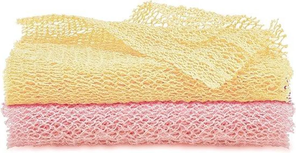 Gant de douche africain contre la peau rugueuse et poils incarnés rose