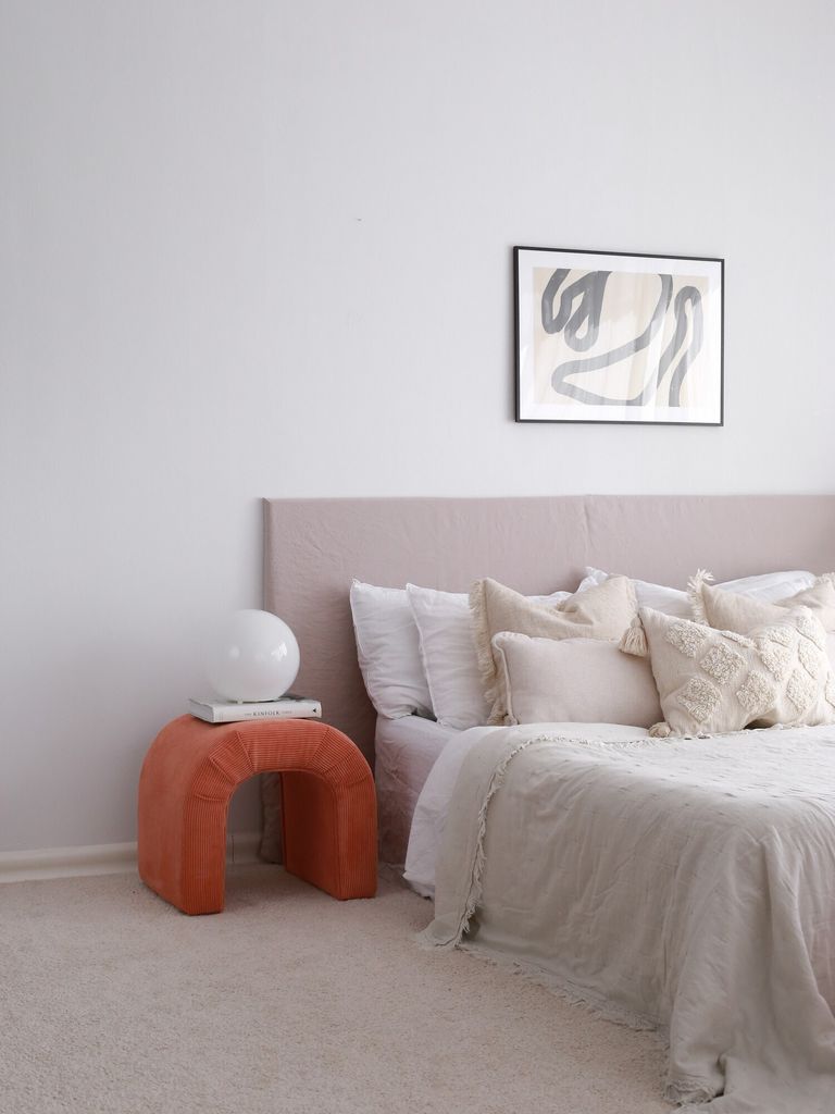 Hanah Home, Nu - Coral, Sitzpuff, 100 % POLYESTER, Koralle, Produktbild 