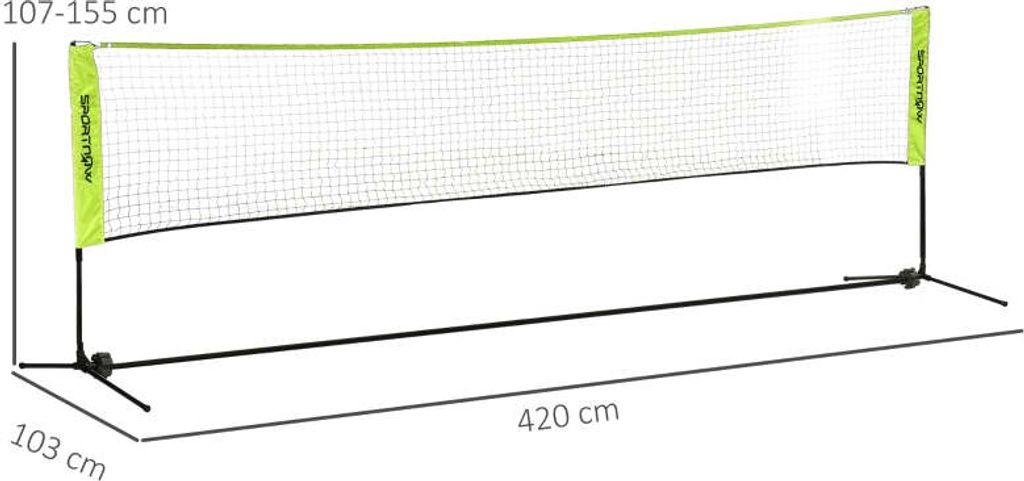 Rootz Tragbares Badmintonnetz Set - Volleyballnetz - Produktbild 3