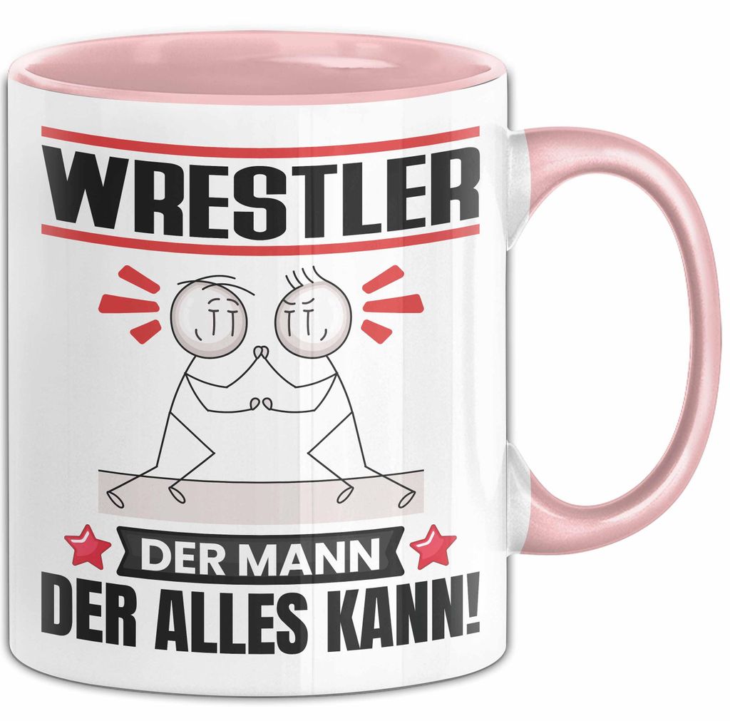 Wrestler Tasse Geschenk für Wrestler Der Mann Der Alles Kann Geschenkidee zum Geburtstag (Rosa)