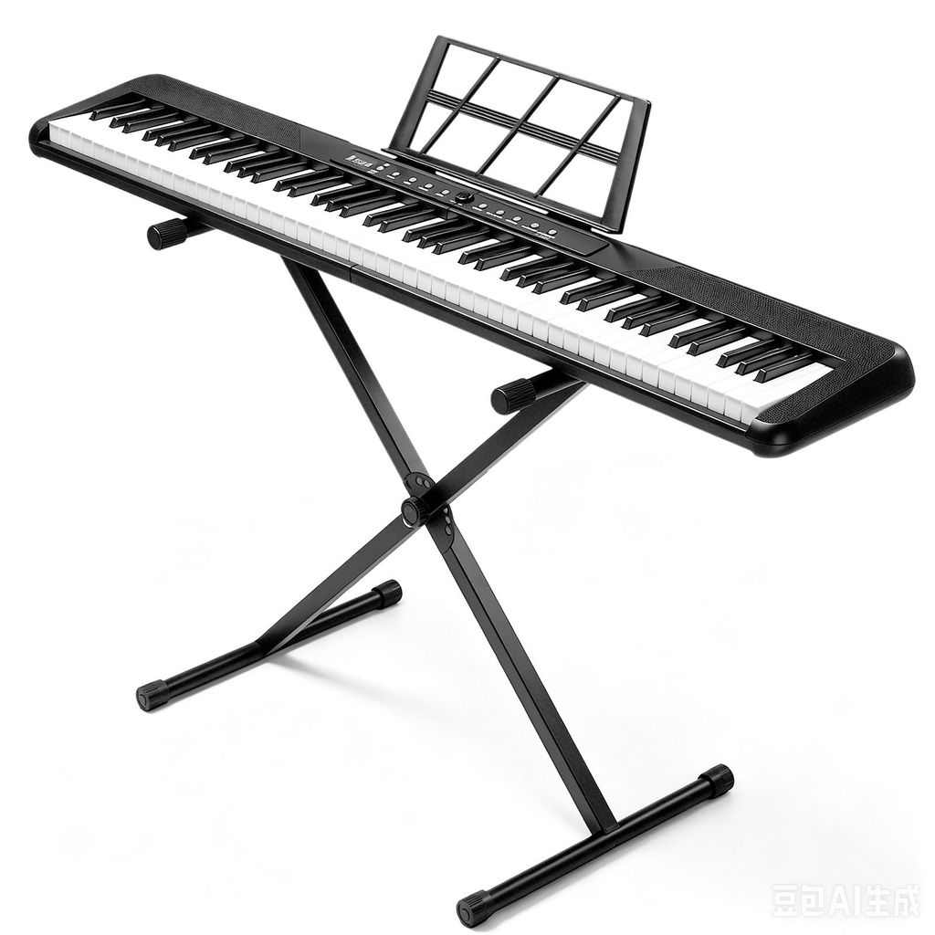FCH Digitalpiano E-Piano Digital Keyboard 88 Tasten Komplett-Set mit Ständer, Pedal, Kopfhörer & Tasche, Schwarz
