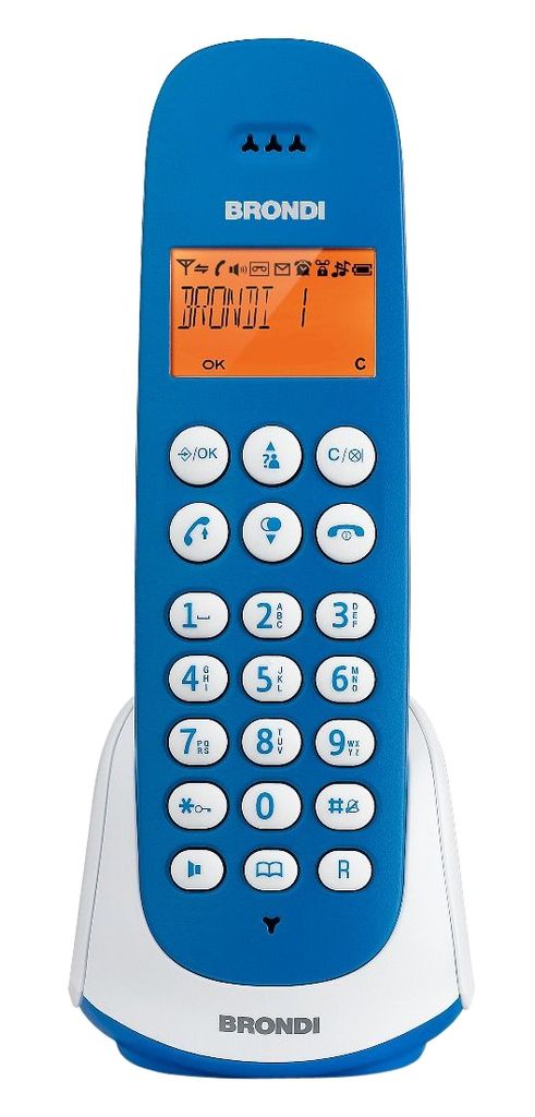 Brondi Adara DECT Telefon Blau Weiß Freisprecheinrichtung