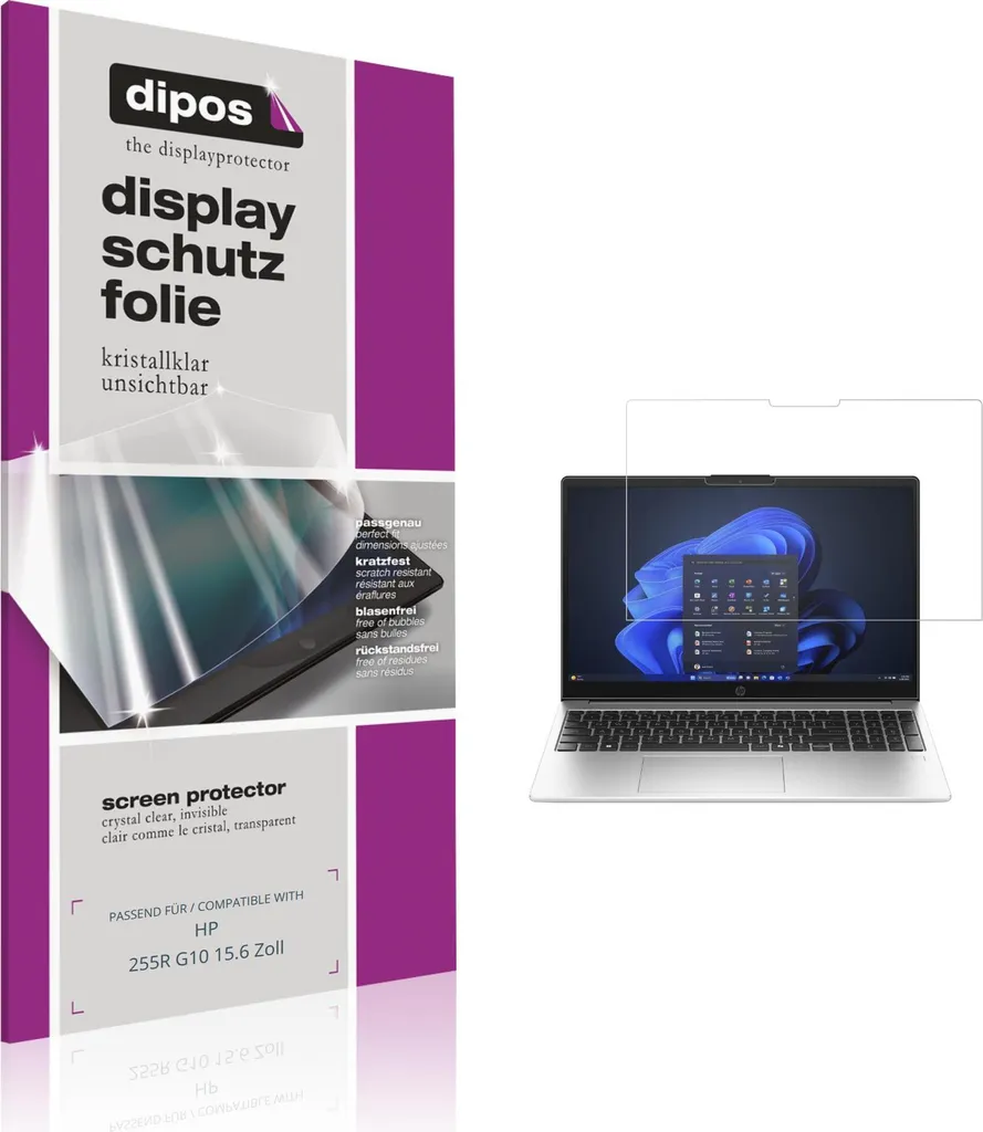Film protecteur HP 255R G10 15.6 anti-rayures haute transparence dipos