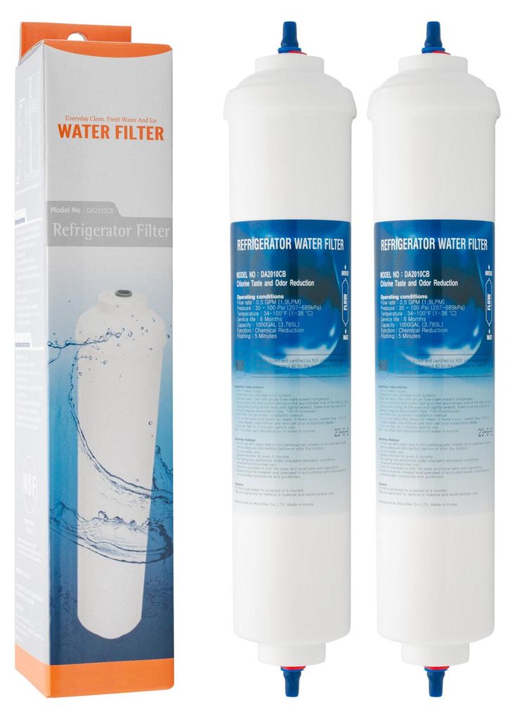 2 Kühlschrank Wasserfilter Microfilter, externer Wasserfilter für Samsung und LG Kühlschrank Alternative für DA29-10105J, LG 36