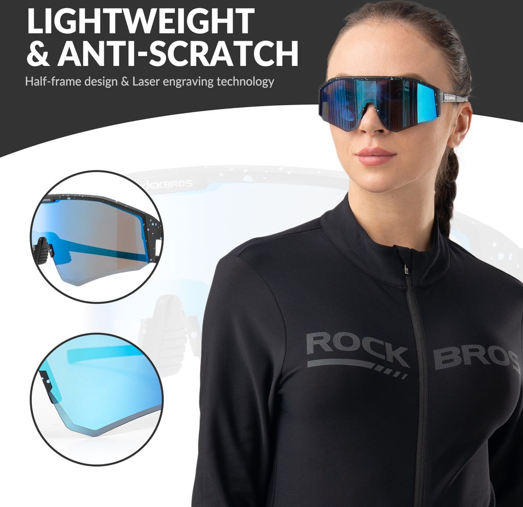 ROCKBROS Polarisierte Fahrradbrillen Damen Herren Produktbild 3