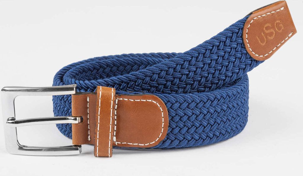 USG Gürtel Casual geflochtes elastisches Material navy 110 cm
