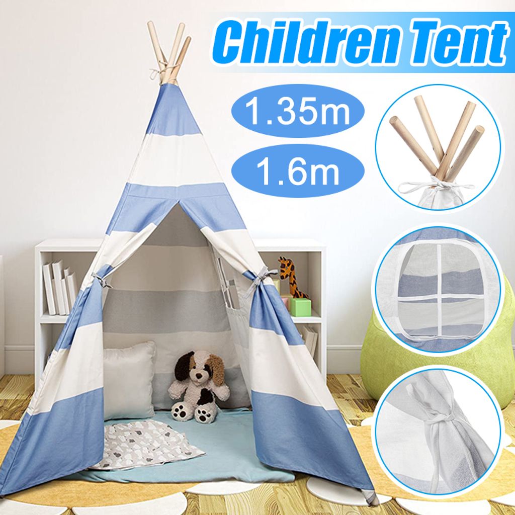 Zelt für Kinder Tipi Zelt Spielzelt mit Dreiecken Zelten Kinderzelt Indianerzelt 