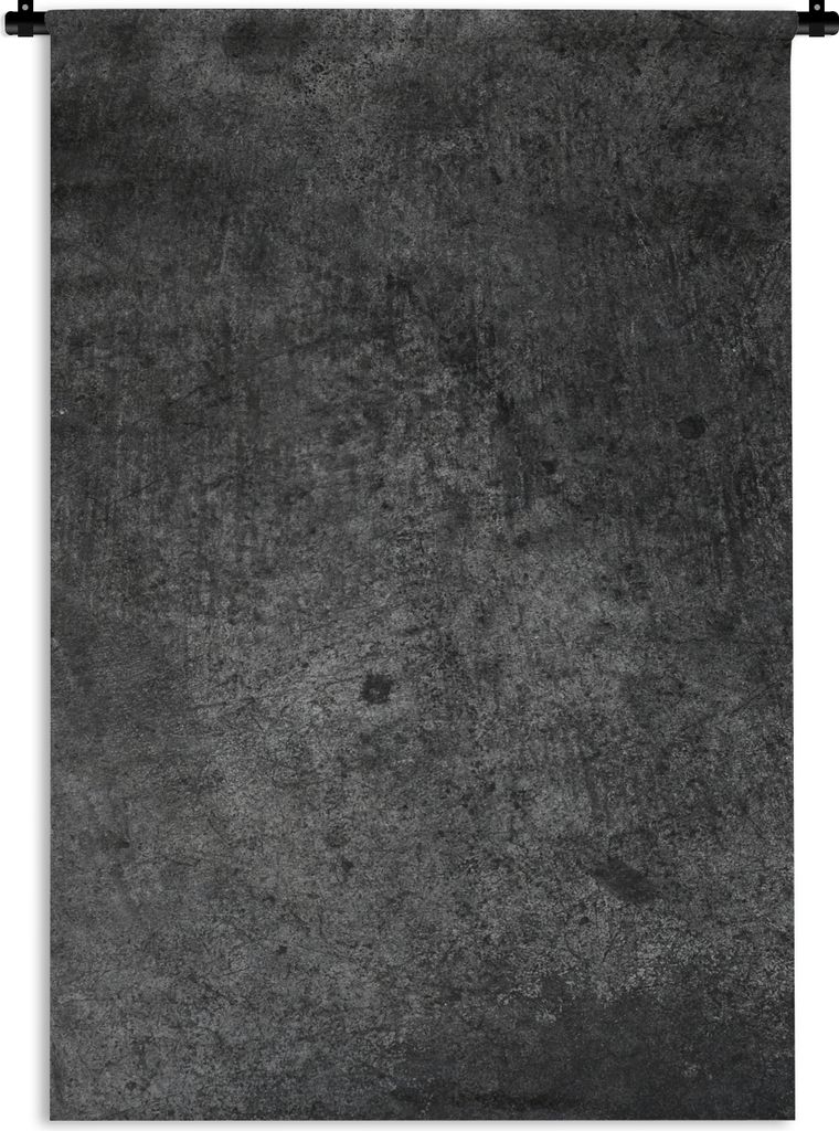 MuchoWow Wandteppich Wandbehang Beton - Strukturiert - Retro - Schwarz - Grau - Rustikal 60x90 cm Tapisserie Dekoration Wandtuch - Foto-Teppich -...