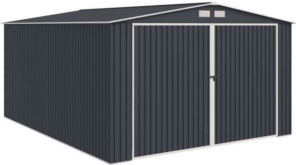 Garage métallique 18,2 m² - avec kit d'ancrage inclus Image du produit 