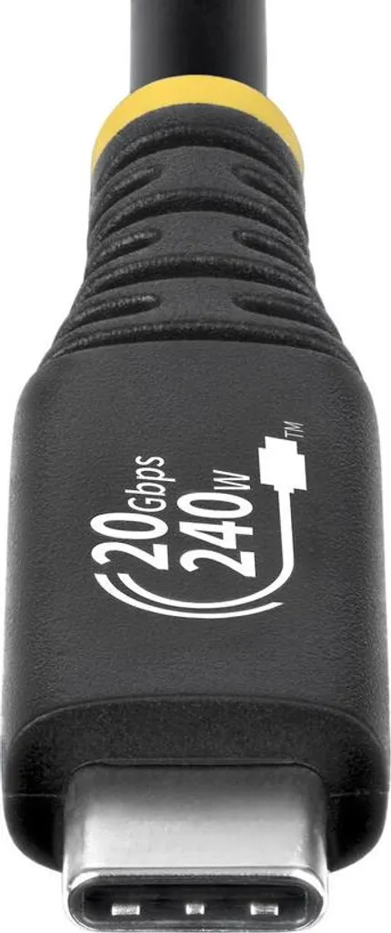 Câble USB4 20Gbps Startech CC2M20GUSB4TP en Nylon Noir Longueur 2m - 4