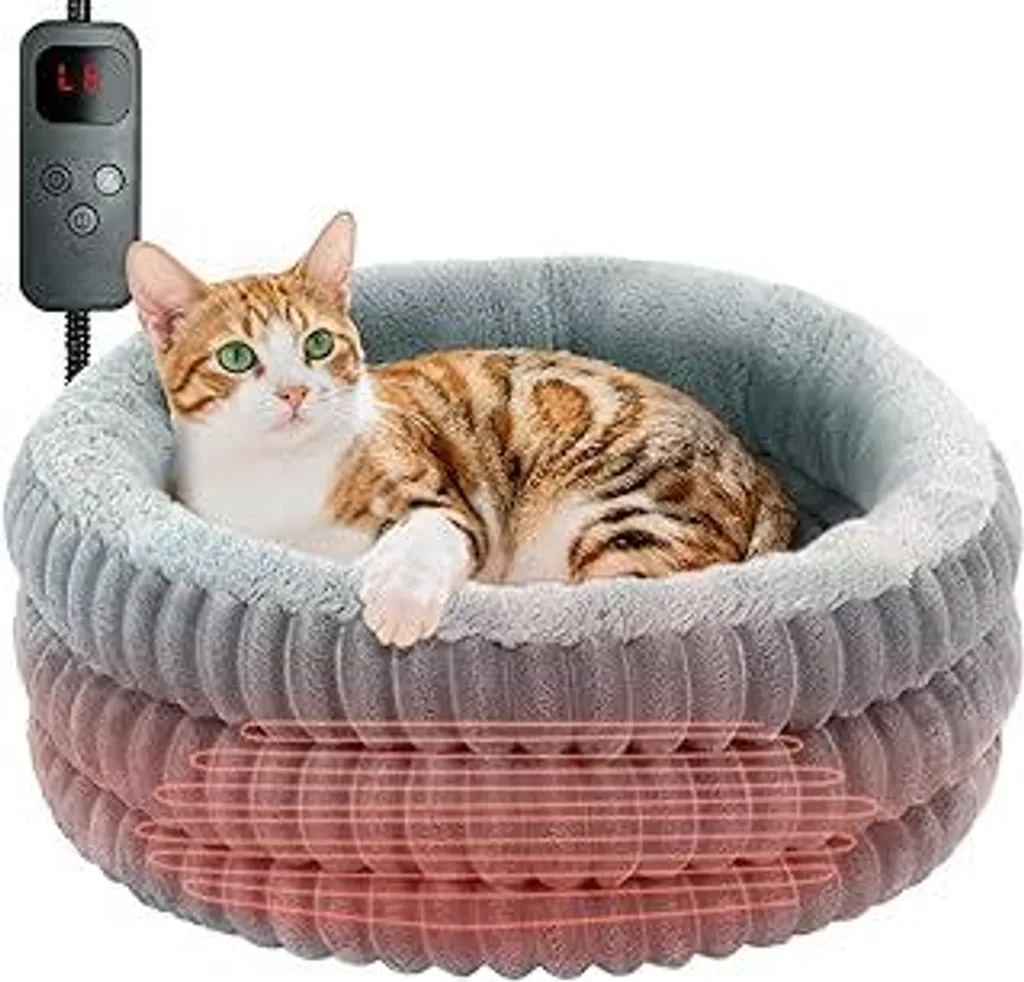 Cuccia Gatti Riscaldata Lavabile: Caldo Cuscino per l'Inverno