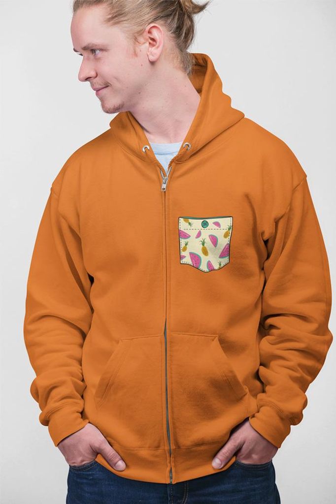 D&B Uni Hoodie ZIPPO00032 Fruit Orange-Größe XL
