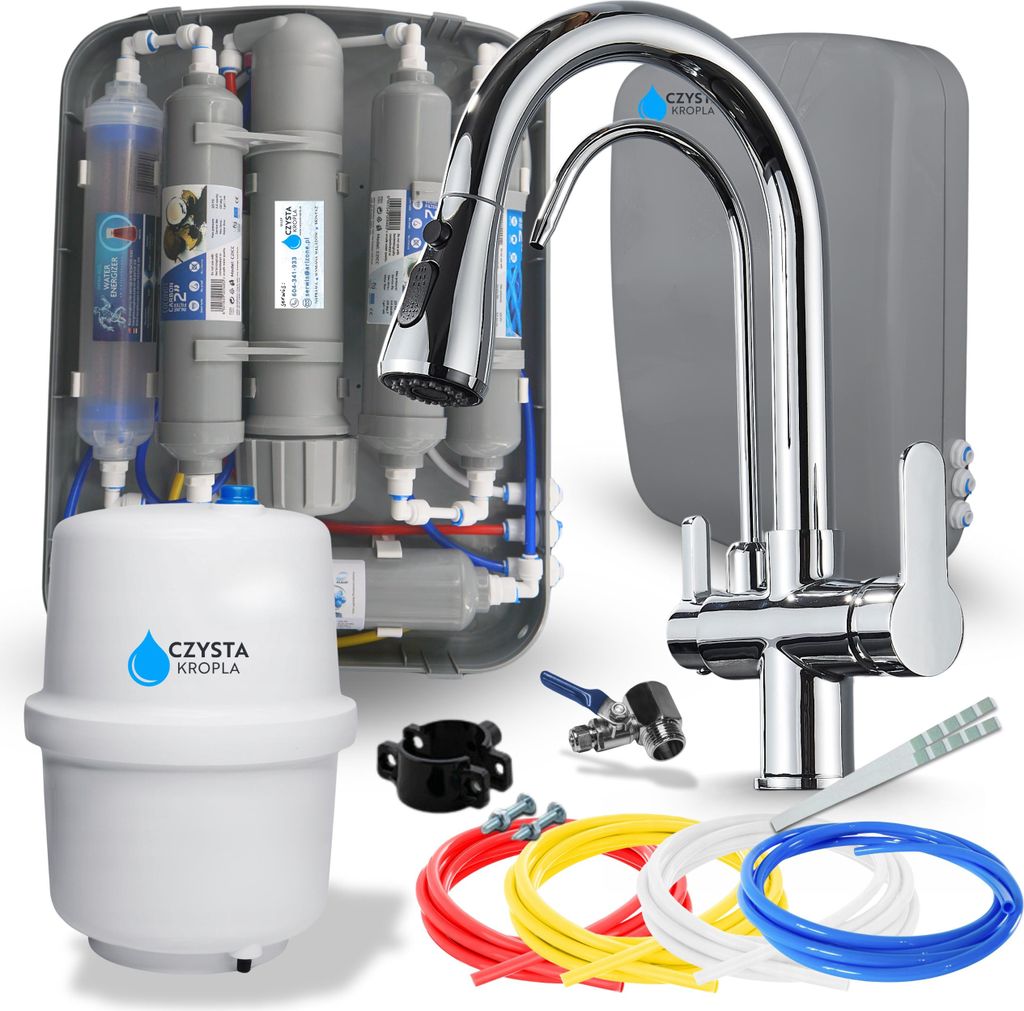 Wasserfilter-Set Ro7 Slim 7-Stufig Mit Küchenarmatur Nordic Chrom