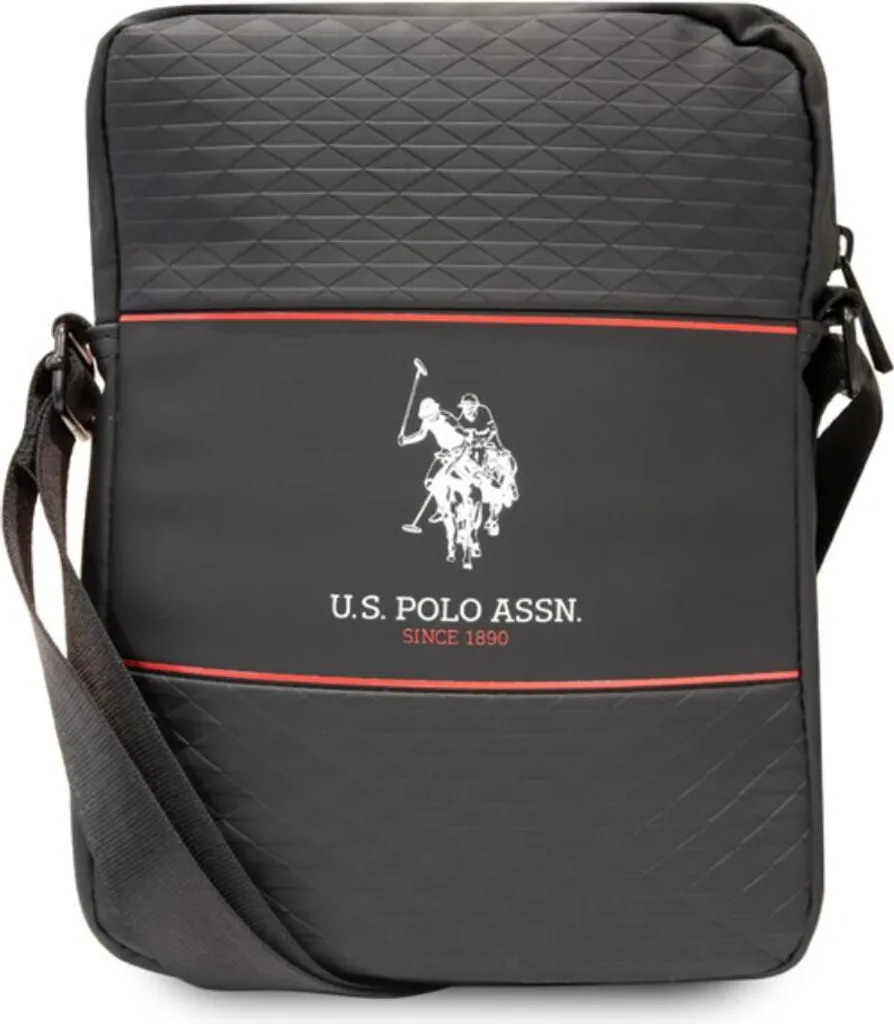 U.S. Polo USA Borsa 10 pollici Nera con Striscia Centrale | Shop Online
