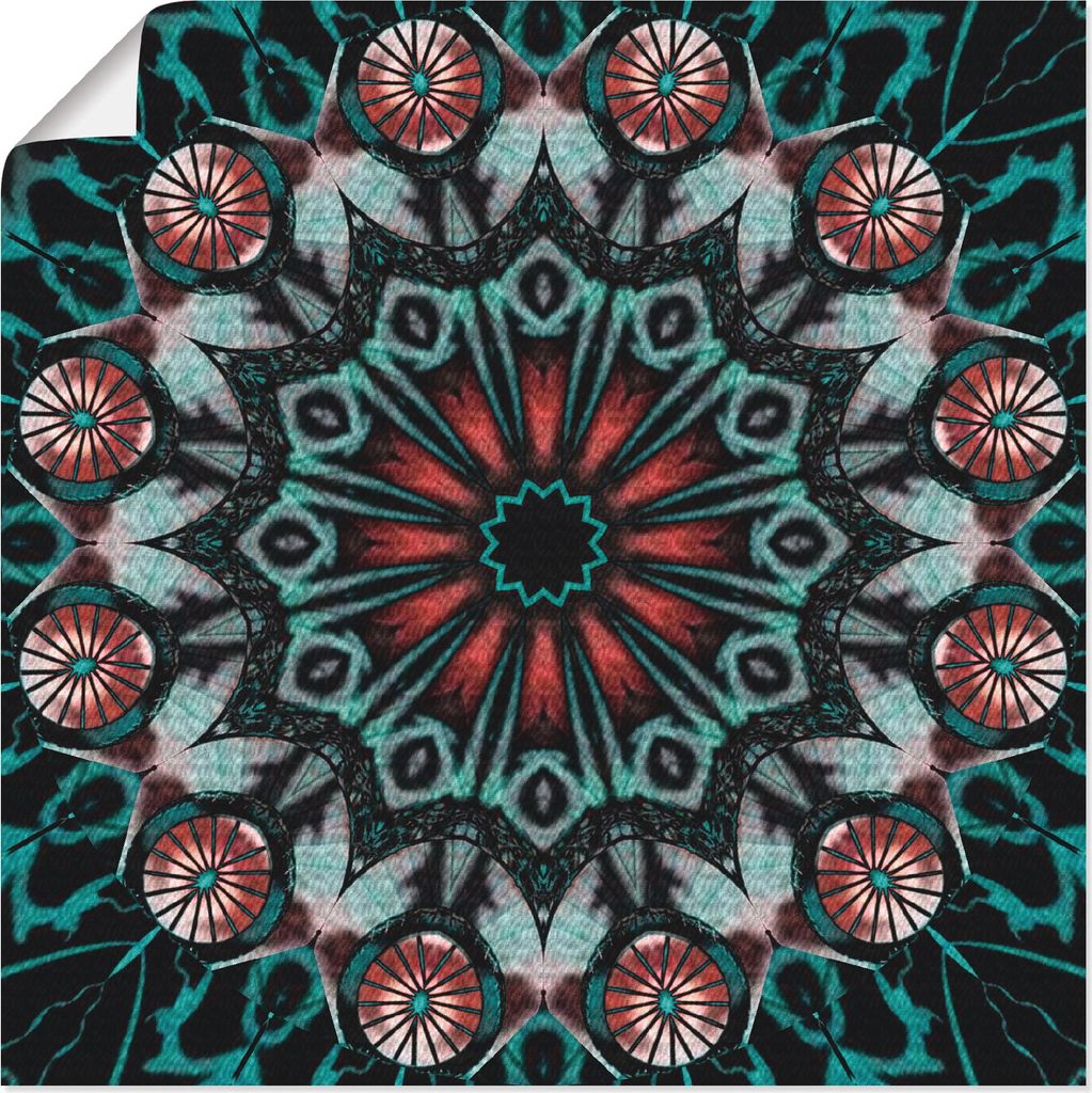 ARTland Poster Mandala Schutz des Kriegers Größe: 50x50 cm