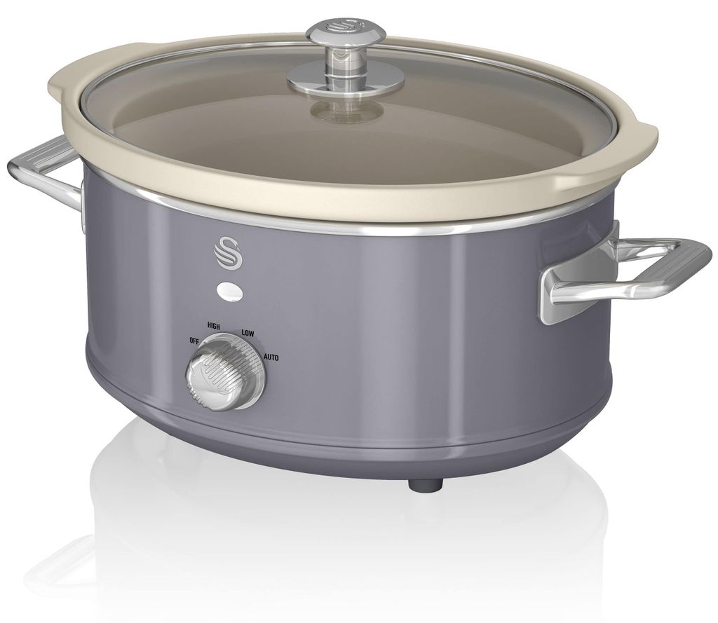 SWAN SF17021GRNEU Rétro Slow Cooker 3,5L, Céramique Image du produit 