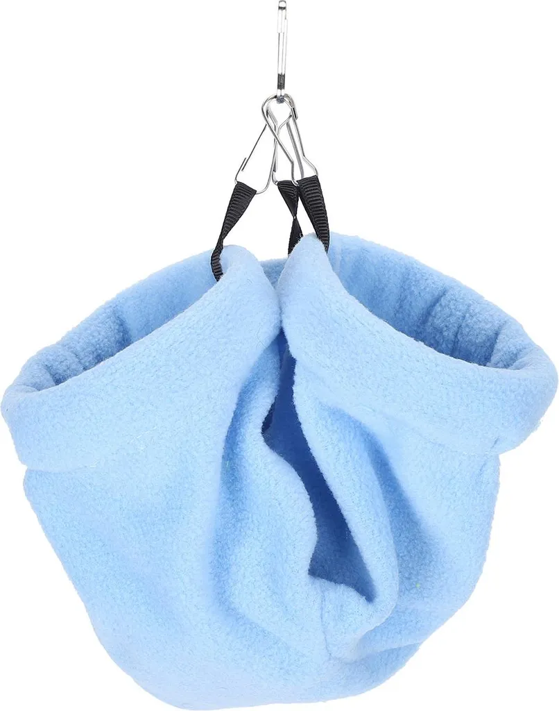 Amaca Ecologica per Criceti e Roditori: Nido Sospeso in Soft Fleece Blu