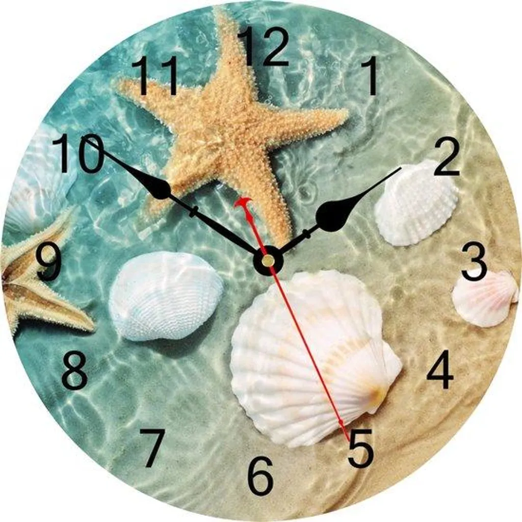 Horloge de Salle de Bain et Chambre 30 cm Design Nature et Mer