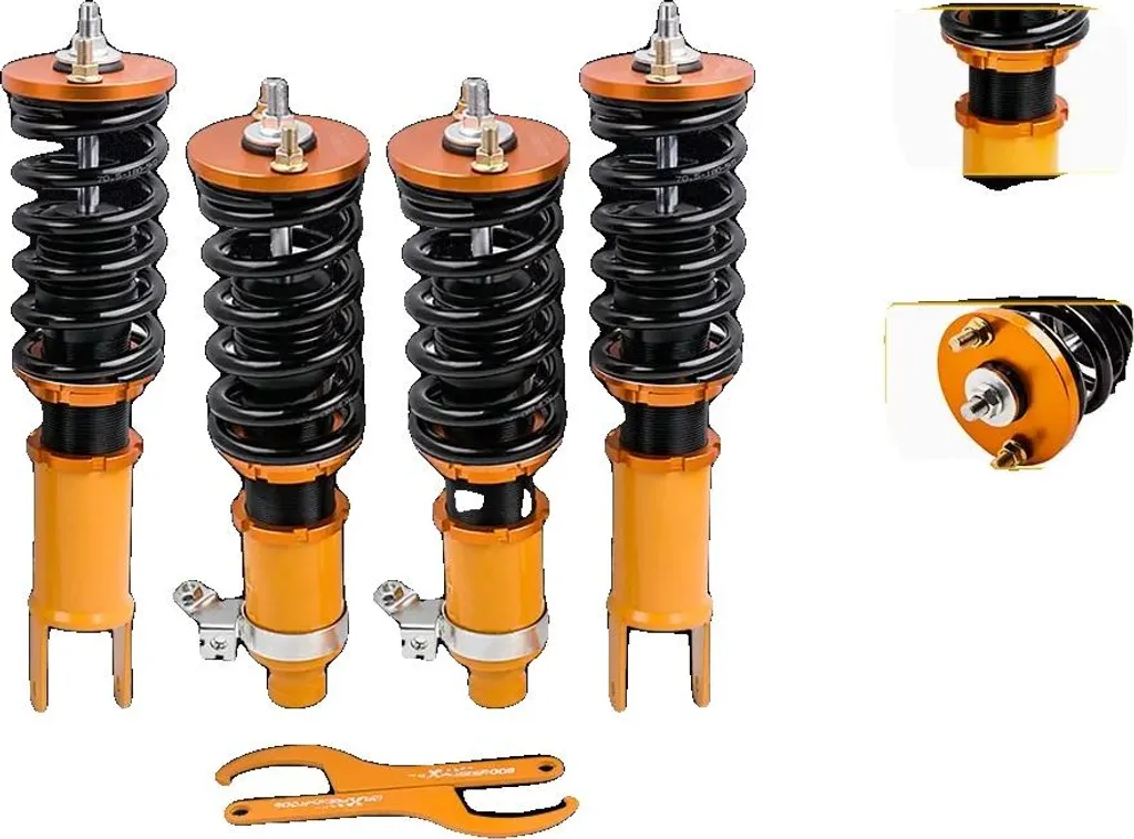 Kit de suspension filetée réglable en hauteur avec ressorts 8kg/mm