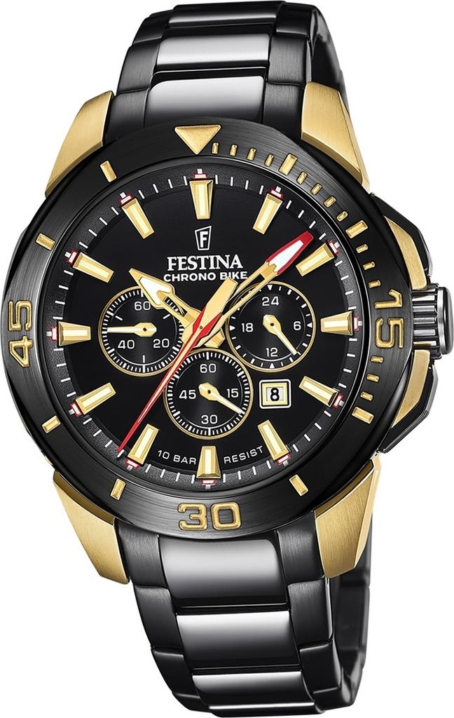 Festina Edelstahl Herren Uhr Armbanduhr schwarz Sport D2UF20644/1