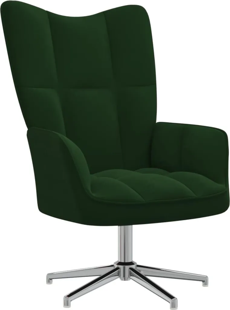 Poltrona Relax In Velluto Verde Chiaro VidaXL – Con Poggiapiedi, Imbottitura In Schiuma Spessa, Telaio In Acciaio, Design Moderno