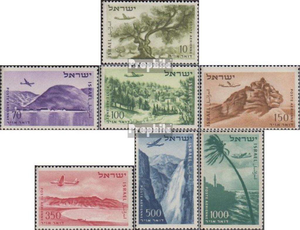 Briefmarken Israel 1953 Mi 80-86 (kompl.Ausg.) postfrisch Landschaften