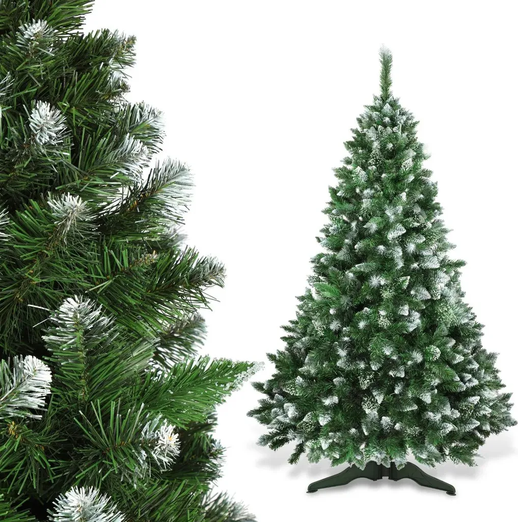 Sapin de Noël artificiel 220 cm réaliste enneigé de qualité supérieure