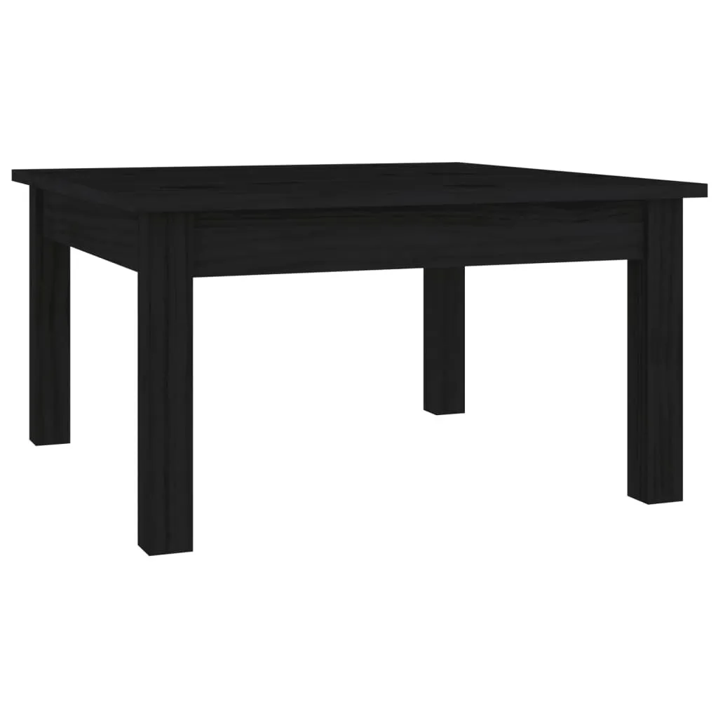 Tavolino Basso Nero SYFAX 55x55x30 cm: Arredo in Pino Massello