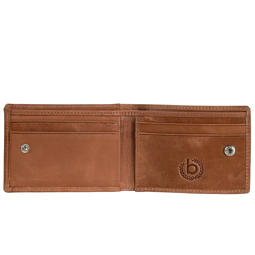 Porte-monnaie Volo bugatti en cuir véritable Cognac avec zip robuste - 4
