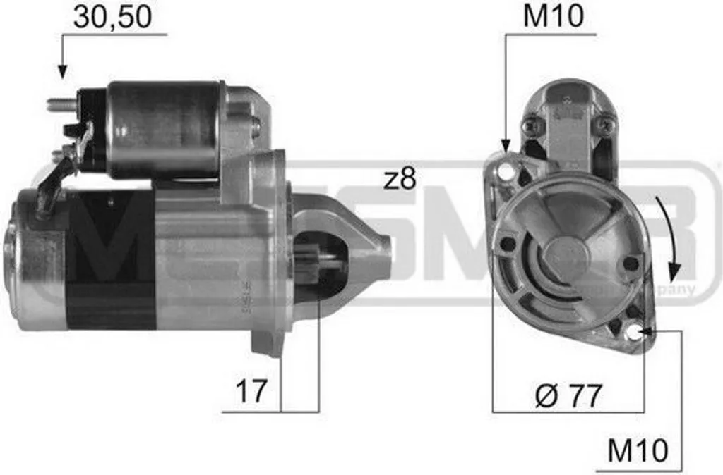 Démarreur moteur pour Hyundai Elantra et Kia Carens - Modèle Fiable 12V