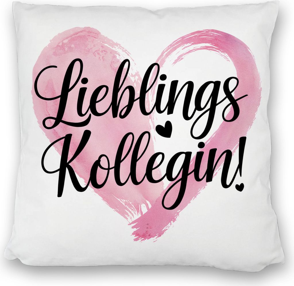 Lieblings Kollegin mit Herz Kissen satiniert