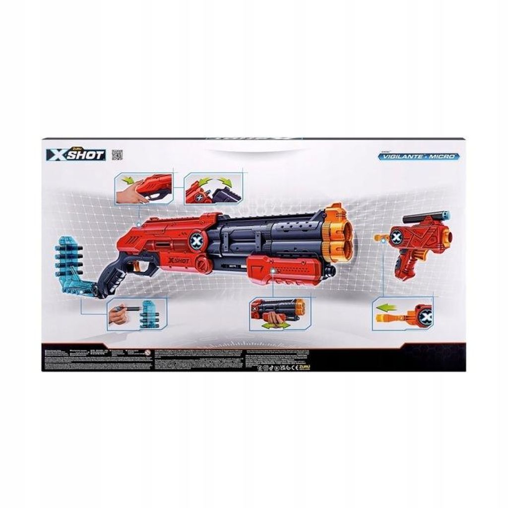 X-Shot Set Vigilante X2 Launcher + Micro X2 Pistole + 24 Produktbild 