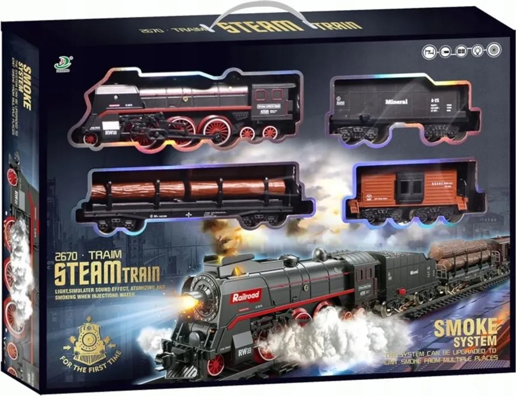 Circuit de Train Électrique avec Locomotive à Vapeur Classique 601A - 11
