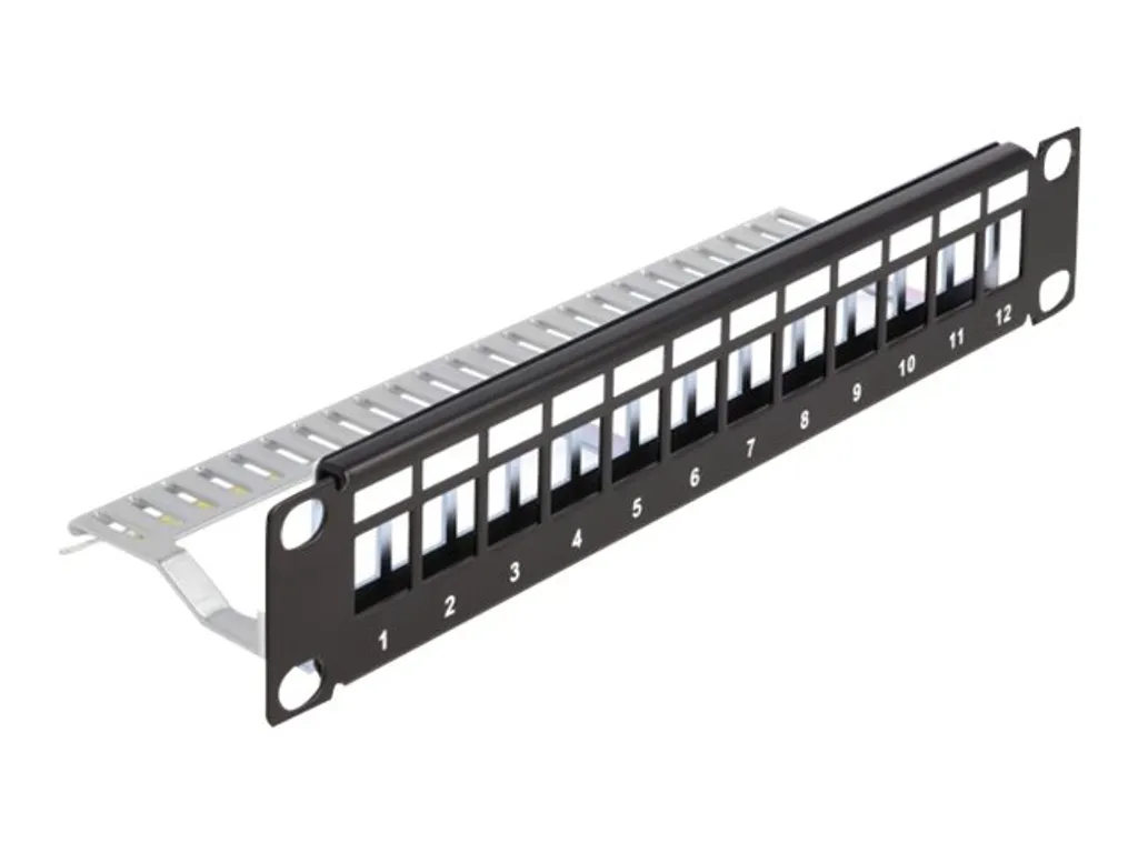 Delock Patch Panel Keystone 10 Pollici 12 Porte per Rete Professionale