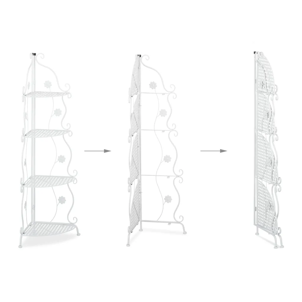 Support Fleurs en Métal Stable Gain de Place pour Petits Appartements