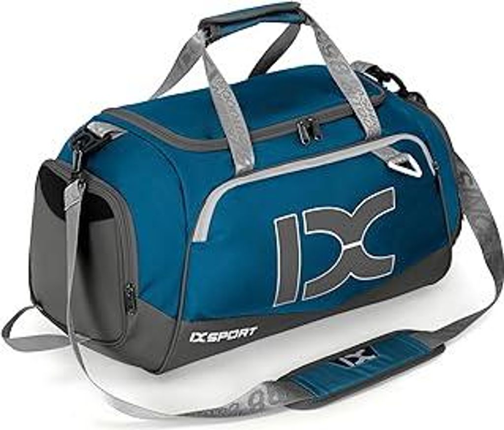 INOXTO Große Sporttasche, Faltbare Sport-Reisetasche mit Nass- und Trockentaschen und Schuhfach, Herren und Damen, Wochenend-Übernachtungs-Campin...