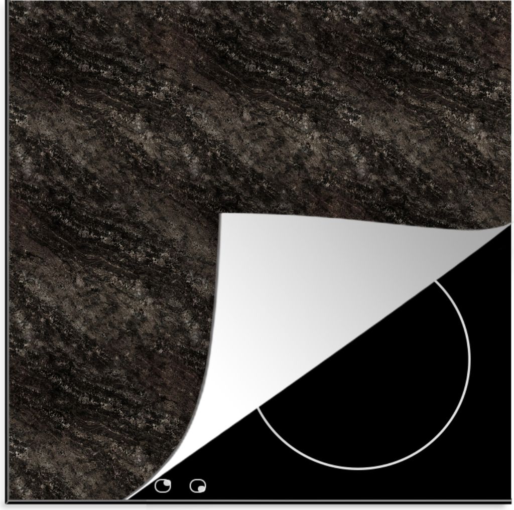 KitchenYeah Herdabdeckplatte Muster - Struktur - Granit , 78x78cm, Küche Deko, Glaskeramikfeld Herdabdeckung, Abdeckplatte fùr Kochfeld