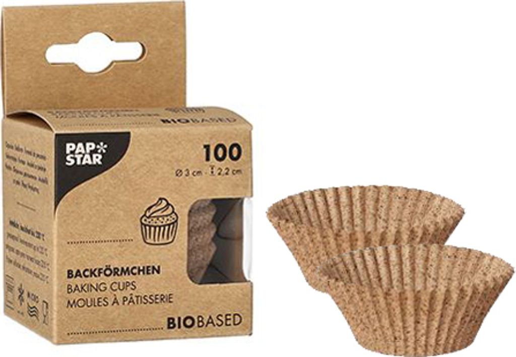 PAPSTAR Backförmchen aus Kakaoschalen 50 mm natur