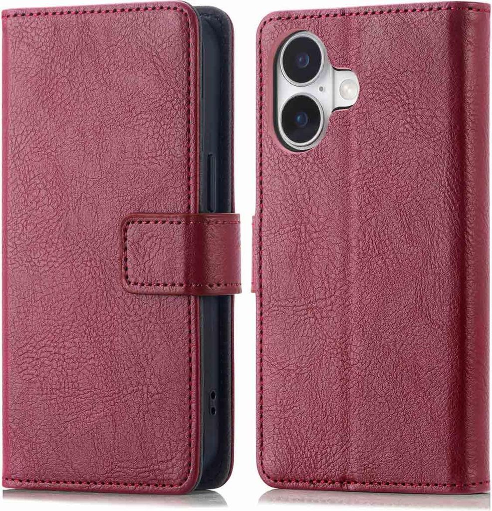 imoshion Luxe Bookcase dla Apple iPhone 16 - Bordeaux Zdjęcie produktu 